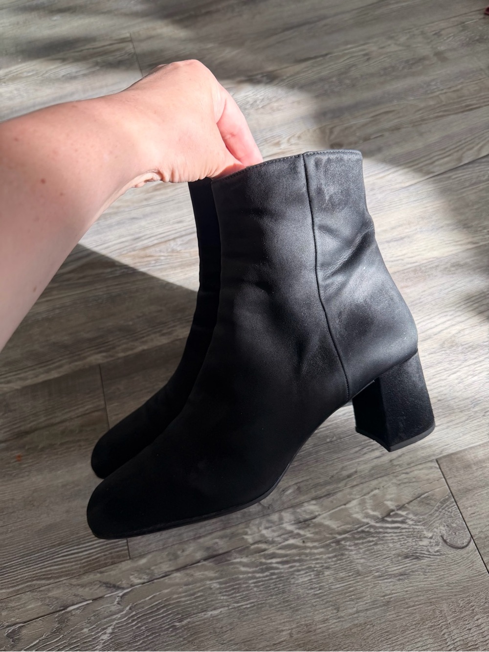 Authentic PRADA Women's suede Block Heel Ankle Boots - Picture 2 of 14
